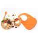 Love Earth Bamboo Baby Weaning Set - 5 Piece Eco-Friendly Set for Babies 3 Months to 6 Years - Includes Suction Plate, Bowl, Spoons, and Silicone Bib (Yellow) - Buy Online on GoSupps.com