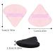 2 Pieces Reusable Powder Puff Set - Black & Pink Velor Triangle Makeup Applicators for Loose Powder & Foundation - Buy Online on GoSupps.com