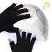 Buy Tiesome UV Protective Gloves for Gel Nail Lamps - UPF50+ Fingerless Gloves for Manicure UV Protection | Black - Buy Online on GoSupps.com