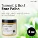Turmeric & Basil Face Polish - Exfoliating Wash for Acne & Dry Skin - Gentle Vegan Moisturizer - 5 oz - Buy Online on GoSupps.com
