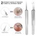 Fluco 8pcs Blackhead Remover Pimple Popper Tool Kit for Nose & Face - Stainless Steel Blemish & Whitehead Extractor Set - Buy Online on GoSupps.com