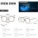 Blue Light Blocking Glasses | Oversized Square Frame for Men & Women | Anti Eyestrain Eyeglasses L3000A - Gold Metal Frame - Buy Online on GoSupps.com