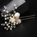 Wendalern Wedding Flower Hair Pin Crystal Pearl Flower Bridal Hair Pieces Gold Pearl Rhinestone Floral Petal Hair Barrette Headwear Hair Accessories for Women Girls Styling - Buy Online on GoSupps.com