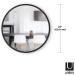 Umbra Hub Round Wall Mirror 24-Inch Black Rubber Frame | Modern Decor for Entryways, Washrooms, Living Rooms | Stylish Home Accent - Buy Online on GoSupps.com