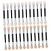 MAGICLULU 24pcs Latex Eye Shadow Stick Women Makeup Brush Eyeshadow Double Sided H3210 Eye Brush Aluminum
