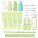 Makartt Green Poly Nail Gel Kit 15ML Gel Nail Builder Kit with Slip Solution Clear Nails Acrylic Gel Nail Kit for Nail Building Nail Extension Kit Dual Forms Base Top Coat All-in-One Gel Nail Starter Kit