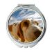 YENDOSTEEN Mirror Travel Mirror Dog Desert Animal Nature Pet Sand Landscape Cute pocket mirror portable mirror