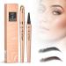 2024 New Magic Eyebrow Pencil with 4 Fork Tip 3D Microblading Eyebrow Pencil Natural Makeup Fine Stroke Magic Eyebrow Pencil Long-Lasting Natural Waterproof Eyebrow Pencil Stay on All Day Black+dark Coffee