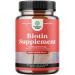 Pure + Potent Biotin Vitamins  Promotes Hair Growth + Prevents Hair Loss - Introduces Better Skin + Hair + Nails - Natural Supplement for Men and Women- Helps Promote Faster Metabolism Biotin v1