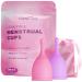 Menstrual Cups, Size Large, 2 Sets of Period Cups Reusable, Medical Grade Silicone, Heavy Flow Soft Cups, Designed in USA, Tampon and Pad Alternative Large (Pack of 2)
