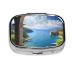 Mediterranean View Printed Square Pill Box Portable Travelling Pill Box Medicine Organiser