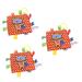 ibasenice Teething Toy 3pcs Newborn Toys Crinkle Toys For Toddlers Shake The Bell Appease Baby Crinkle Toy