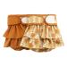 Hisprout Skirt Diaper for Female Dogs Reusable Washable Durable Puppy Diapers(S Brown Flower) S Brown Flower