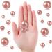 GLBYUNN Pearl Beads 160 Pieces No Hole Vase Filler for Home Wedding Christmas Decor - Rose Gold 10/14/20mm - Buy Online on GoSupps.com