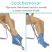 Vive Sock Aid and Shoe Horn Kit - Long Handled Remover and Shoe Helper for Seniors - Adjustable Reach Assist Tool - Gray - Buy Online on GoSupps.com