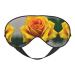Yellow Rose Print Double-Sided Eye Mask Soft and Light Blocking for Enhancing Sleep Quality
