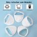 Faburo Baby Bibs to Paint - 10 Triangular White Drool Bibs + 5 Stencils & 12 Colorful Textile Pens | Perfect Baby Shower Gift - Buy Online on GoSupps.com