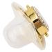 Luxury Baby Pacifier - Soft Silicone Nipple with Chain Clip for Newborns 6-18 Months - Gold - Buy Online on GoSupps.com