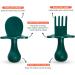 Grabease Baby Self-Feeding Utensils Spoon and Fork Set in Forest Green | Non-Toxic | Prevent Choking | Baby-Led Weaning - Buy Online on GoSupps.com