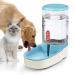 PHABULS Automatic Cat Feeder Automatic Dog Water Dispenser 3.8L Double Bowl Design for Small and Big Pets Blue water