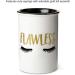 Round White Ceramic Makeup Brush Holder with Cute Sayings - Flawless Cosmetic Organizer for Vanity Countertop - Buy Online on GoSupps.com