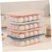 Uonlytech 3pcs Egg Storage Box Cup Holder Storage Bins with Lid Egg Dish Boiled Egg Box Household Pp re-usable - Buy Online on GoSupps.com