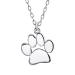 Initialee alphabet a-z petite dog cat pet kitten puppy paw paw pod necklace necklace animal jewelry for women teen polished rose yellow gold plates .925 sterling silver adaptable silver