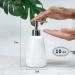 TOOZFO White Ceramics Hand Soap Dispenser 10oz300ml Elegant Pump Top for Bathroom - Empty Shampoo Bottles - Buy Online on GoSupps.com