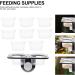 Reptiles Feeding Bowl Breeding Tank Feeder Food Water Dish for Crested Gecko Magnetic Reptile Feeding Dish 11.7X6.3X5.7CM Black - Buy Online on GoSupps.com