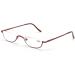 Buy Inlefen Unisex Half Moon Reading Glasses - Slim Semi-Rimless Vintage Metal Frames | Spring Hinges | Multiple Diopter Options 1.0 to 4.0 | International Shipping - Buy Online on GoSupps.com