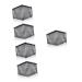 Baluue 100 Pcs Double Eye Shadow Makeup Blending Sponge Makeup Brush Eyeshadow Smudge Brush Black Plastic