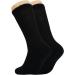 Diabetic Loose Fit Non-Binding Crew Socks - Full Cushioned Cotton (13-15 Black, 6 Pairs) - Buy Online on GoSupps.com
