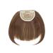 SEGO Clip in Pony Hairpiece Extensions Fringe Bangs One Piece on Front Hair Hair Extension like Real Hair Ash Brown & Bleach Blonde-1