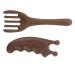 PACKOVE 2pi ces Peigne Grattoir Pour Chevelu Bois De Santal Masseur Guasha Pour Visage T te Conception Portable