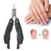 Cuticle Nipper Folding Cuticle Trimmer for Fingernails Toenails Dead Cuticle (Black)