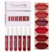 6Pcs Matte Liquid Lipstick Set for Women | Long Lasting Waterproof 24 Hour Matte Lipstick | Deep Red Lip Stain | Pack of 6 - Buy Online on GoSupps.com