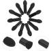 Baluue 300 Pcs Mini Eyeshadow Swab Eye Makeup Lip Scrub Brush Eyelash Spoolie Black Plastic - Buy Online on GoSupps.com