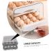 GLEAVI Egg Storage Box Plastic Drawers Beverage Organizer for Fridge Reusable Egg Tray Egg Rack Thicken Grey 21.5x22.5x14cm - Buy Online on GoSupps.com