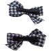 Topkids Accessories 2pc Back to School Hair Bows Set Stylish Girls Clip-In Hair Bow Accessories Hair Clips Colourful School Hair Slide Girls Kids Children (8cm Gingham Check Navy) - Buy Online on GoSupps.com
