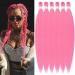 YDDM PRE Stretched Braiding Hair Extensions 20 inch 6packs Extensions Kunsthaar Braids Pink Hair Extension Art Hair For Braids Jumbo Braids Hair (20 inches pink#) 50.8cm-20 inches (6 Pack) Pink#