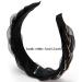 BOMTTY 1.2 Inch Wide Brim Solid Color Chiffon Headband with Rhinestone Weaving - Fashion Hair Accessory for Women and Girls (Black/White) - Buy Online on GoSupps.com