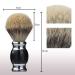Je&Co 100% Silvertip Badger Hair Shaving Brush - Handmade High-Quality Brush with Fine Resin Handle & Stainless Steel Base (Black) | International Shipping Available - Buy Online on GoSupps.com