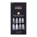 KISS Masterpiece One-Of-A-Kind Luxe Mani  Long Length  Premium Acrylic Fake Nails  Style  No.1   with Pink Gel Nail Glue  Manicure Stick  Mini File  & 30 False Nails Including 12 Accent Nails