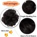 Medium Brown Curly Messy Updo Scrunchie Hair Bun Extension Ponytail Chignon - Buy Online on GoSupps.com