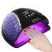 UV LED Nail Lamp 280W Professional Nail Dryer for Gel Polish UV Light for Nails with 66 Red LED Beads Automatic Sensor Nail Curing Lamp with 4 Timer Nail Art Tool for Salon and Home round