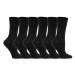 Sock Shop Women's 6 Pairs Sockshop Diabetic Gentle Grip Socks Shoe Size UK 4-8 EUR 37-42 Black