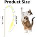 Fanshiontide 3 Packs Cat Wand Interactive Cay Toy Cat Feather Toys with Plush Balls and Bells Cat Teaser Wand for Indoor Cat Kitten Hunting Exercising Eliminating - Buy Online on GoSupps.com
