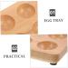 Gadpiparty Egg Tray Fridge Food Tray Eggs Refrigerator Wooden Tray Wood Egg Holder Egg Stand Acacia Double Row - Buy Online on GoSupps.com