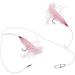Uncle Mos Tackle Fluke Flounder Hi-Lo Rig with MYLAR Teaser - Saltwater Fishing BKK Black Octopus Hook - 30lb Mono - 5 & 10 Pack Options - Buy Online on GoSupps.com