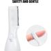 VOCOSTE Electric Eyebrow Trimmer | Women's Portable Hair Razor for Face Lips Body - Battery Operated White - Buy Online on GoSupps.com